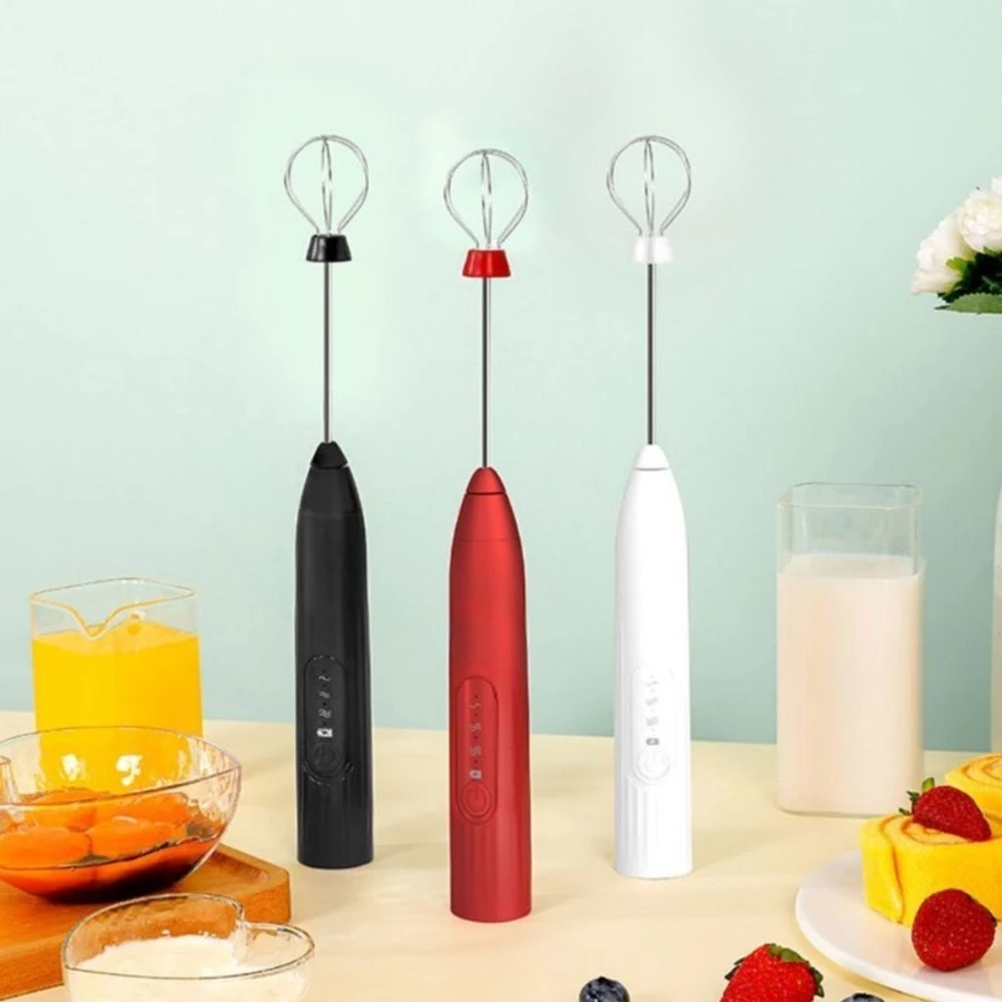 Batedor Misturador Mixer Elétrico para Bebidas Leite Café Clara de Ovo 2 em 1