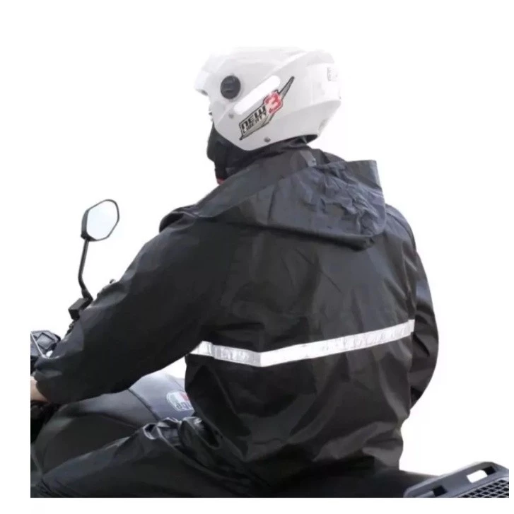 Conjunto Capa De Chuva Roupa Para Motoqueiros Ciclistas Impermeável Calça Jaqueta C/ Capuz - Abcshop
